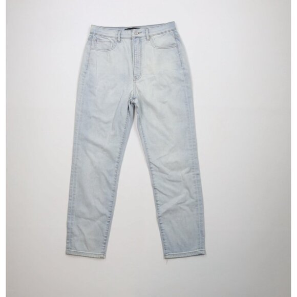 Express Womens 6 Distressed Marketing Sample Stretch Skinny Leg Denim Jeans Blue - Picture 1 of 14